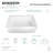 Kingston Brass Aqua Eden 60-Inch Acrylic Rectangular 3-Wall Alcove Tub-29272611