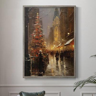 «Christmas Holiday Art DCC XXVI», reproduction d'art encadrée - bois massif