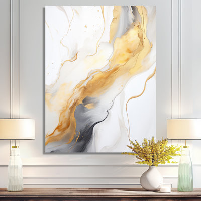 Agate Art or blanc gris - impression d'art mural en marbre