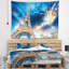 Tapisserie bleu ciel en cityscape en polyester, une belle vue de la tour eiffel, avec accessoires suspendus inclus-28500111