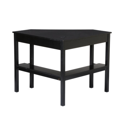 Bureau d'ordinateur de coin - Mobilier de bureau noir | Idée de cadeau