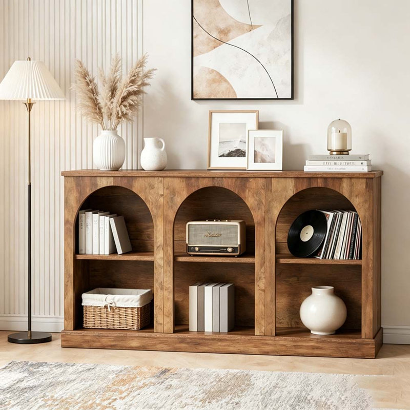 Practical Entryway Table,Console Table, Rustic Brown