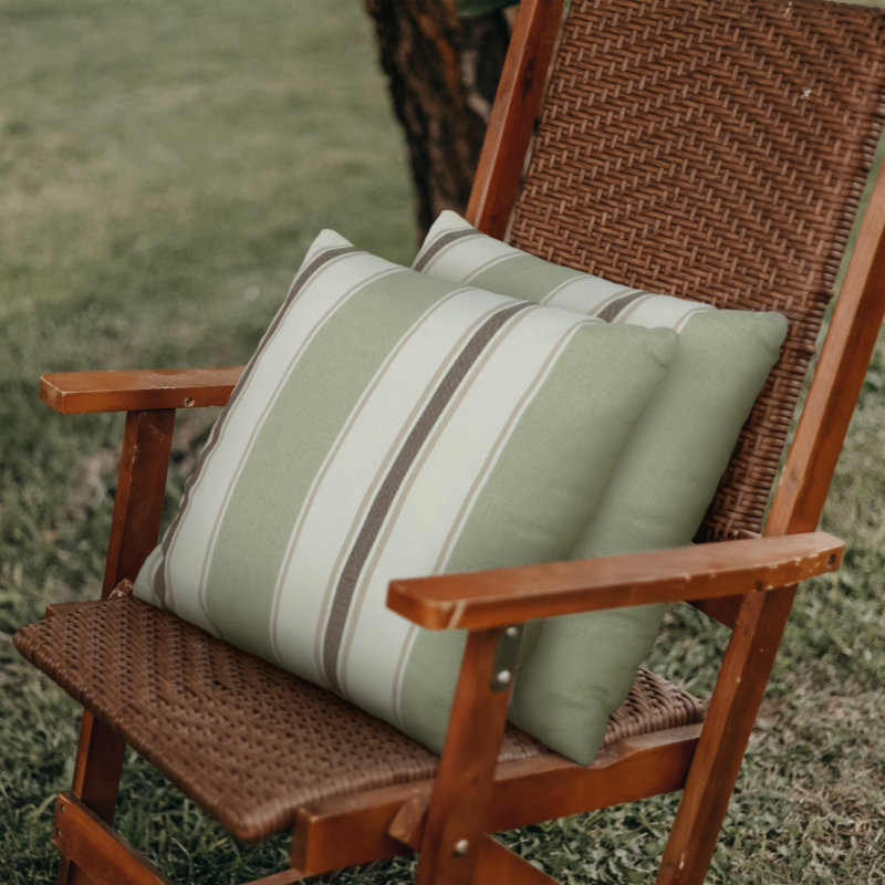 Striped Reversible Throw Pillow