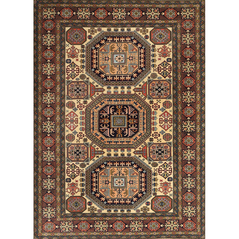 Tapis beige en laine touffeté à la main Iarpulf