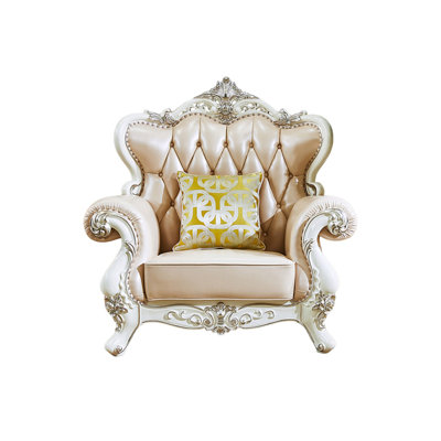 European High-end Leather Chair Leather Armchair