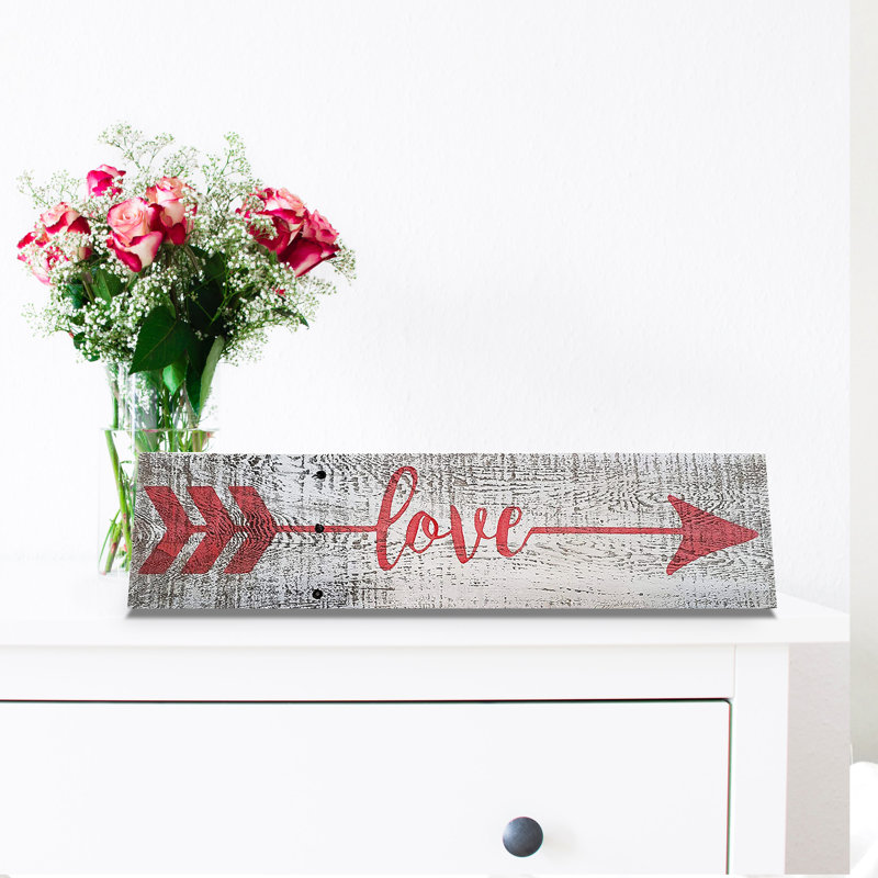 Handmade Farmhouse Wall Decor on Solid Wood, White/Red