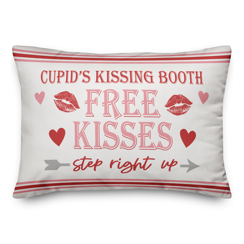  Cupid Kissing Booth-Lumbar Rectangular Pillow Cover & Insert