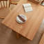 Durable Rectangular Red Oak Rattan Dining Table-106646147