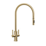 Industrial 2 Handle Pull-Down Kitchen Faucet Ext. Reach, Toggle Sprayer