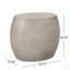 Table d'appoint d'extérieur ovale en béton légère, durable et élégante pour le patio et la cour arrière