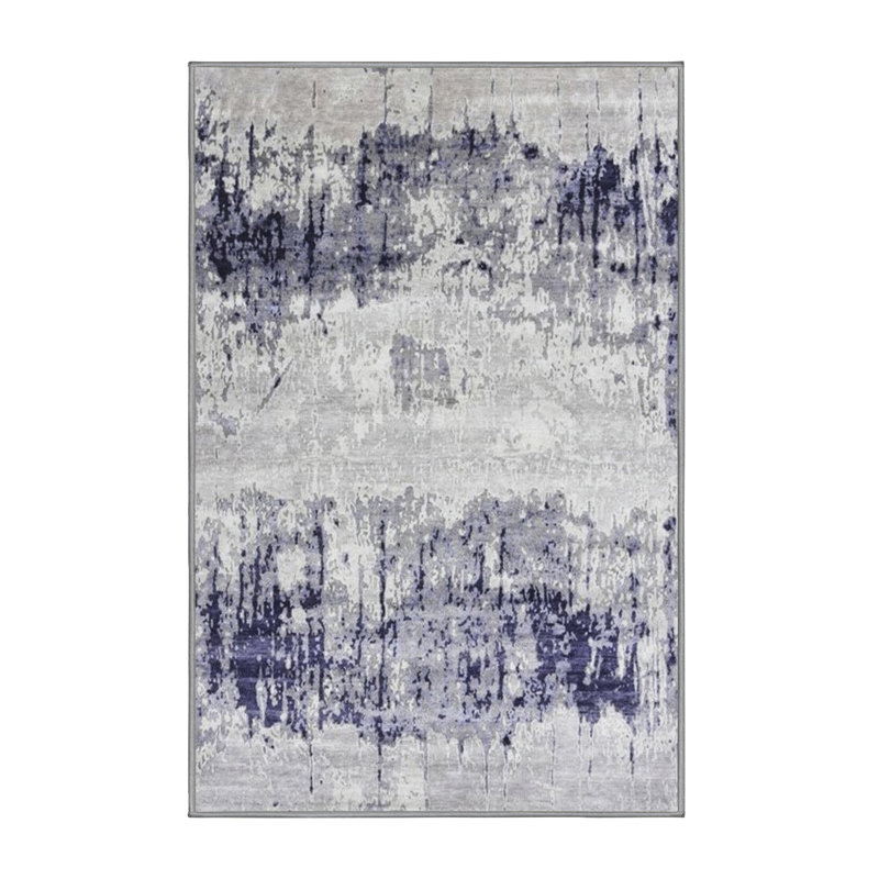 Tapis oriental gris / bleu marine, Rectangle 4 pi x 6 pi