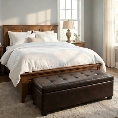 Storage Ottoman, Storage Bench, Tufted Entryway Bedroom Bench