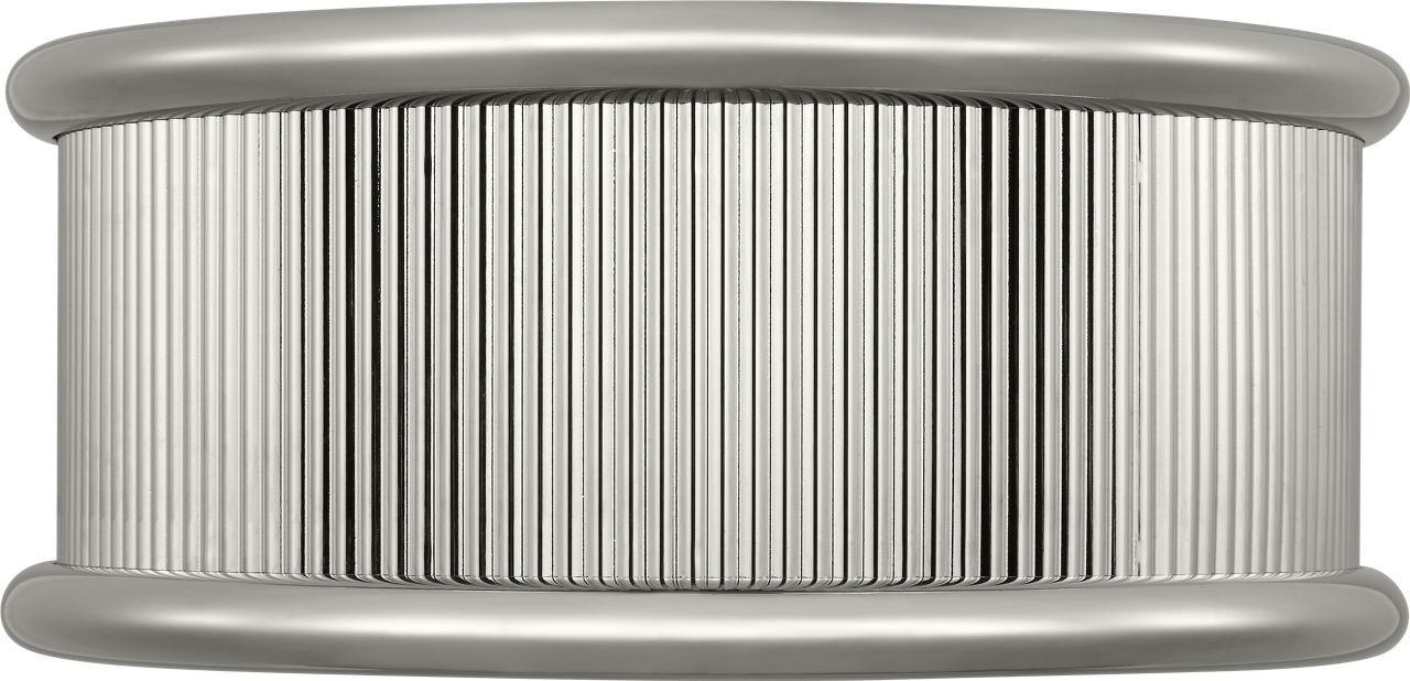 Rigsby 5-Light Flush Mount, Polished Nickel, 6" H x 14" W x 14" D