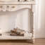 Console blanche en bois massif