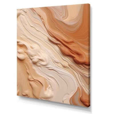 Orange And Beige Unbounded Imagination I On Canvas Print