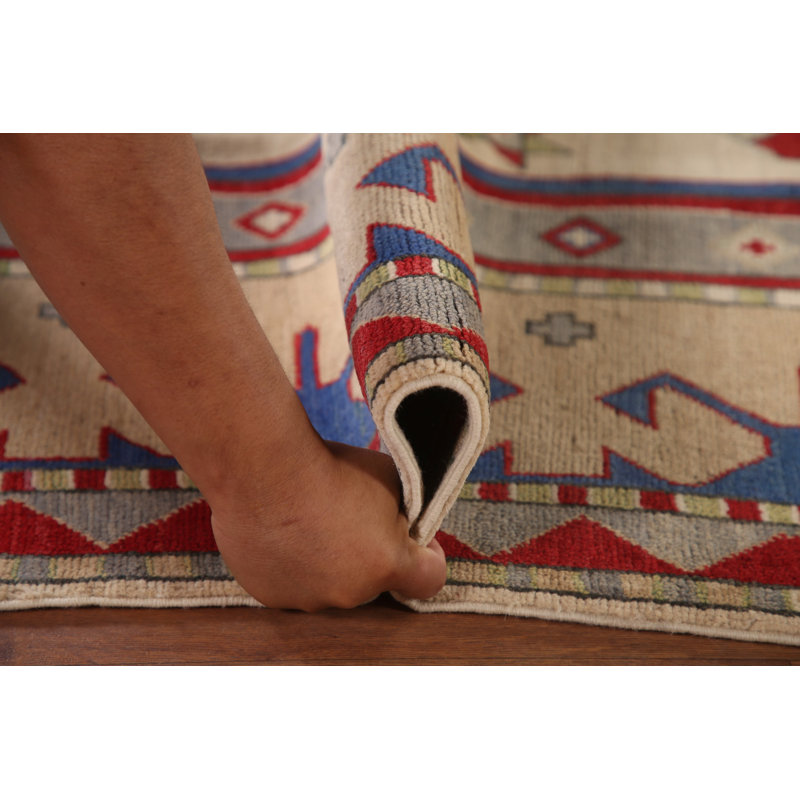 Handmade Kazak Oriental Area Rug 10