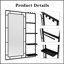 Armoire à pharmacie murale avec miroir, tablettes réglables et cadre en aluminium durable pour un rangement efficace-134680681