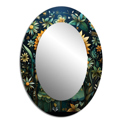 Mexican Oaxacan Dreams - People Oval Decorative Mirror On Metal