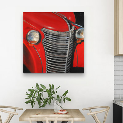 50's car grid closeup - 32"x32" art on canvas