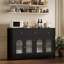 Buffet Farmhouse, armoire vitrine avec tablette réglable-1468825459