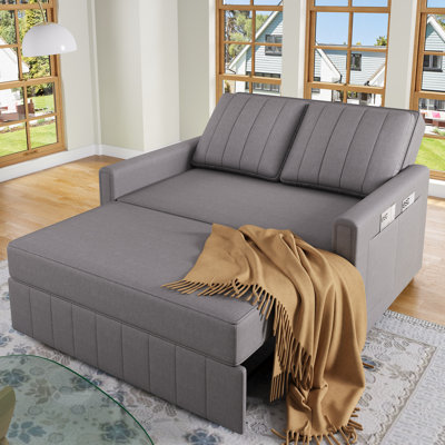 2 Seater Linen Sofa Bed
