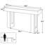 Console de 62,9 po de longueur