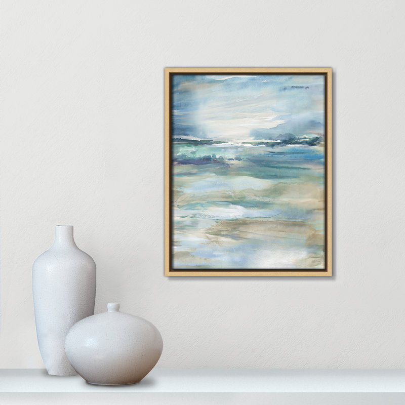 Reflection Skies - Portait Version Print par Carol Robinson, H 15,5 po x l 12,5 po, Doré