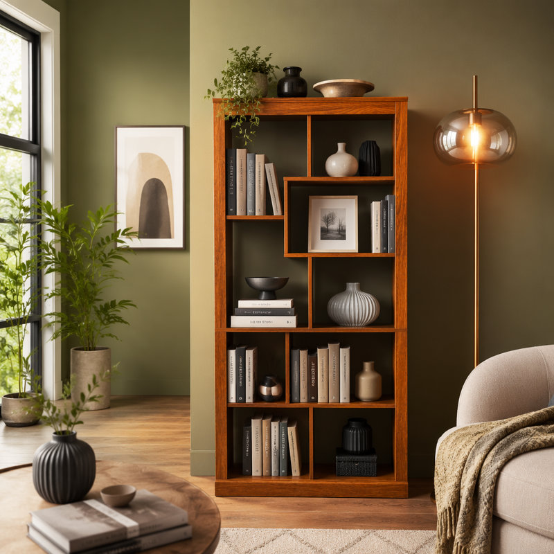 Bibliothèque ouverte en bois à combinaison gratuite, rangement pour plusieurs espaces, assemblage facile avec sangles anti-basculement, organisateur classé pour la maison