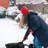 Heavy Duty Snow Shovel Rolling Pusher