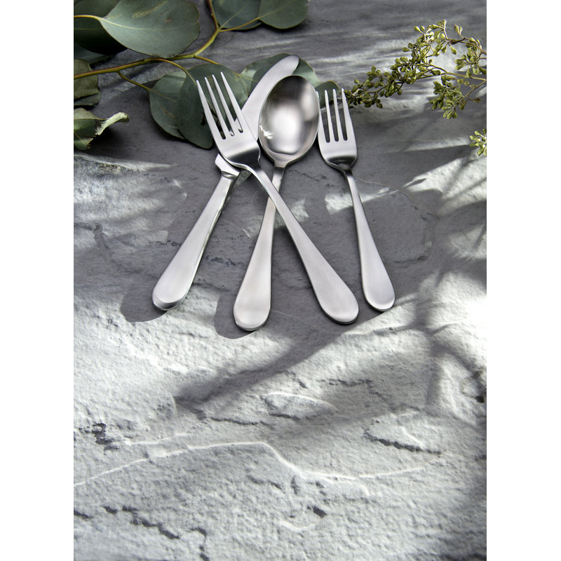 Oneida Satin Icarus 45 Piece Flatware Set, 18/0 Stainless Steel, Service for 8