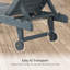 Outsunny Garden Patio Sun Lounger with Built-In Table Grey