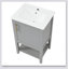 Meuble-lavabo de 20 pouces avec lavabo, porte à fermeture douce, support de rangement et tablette ouverte pour les salles de bain modernes-1319346930