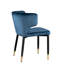 Chaise d'appoint en velours à dossier incurvé avec viroles Elegant Kit-2062844379-2062699392