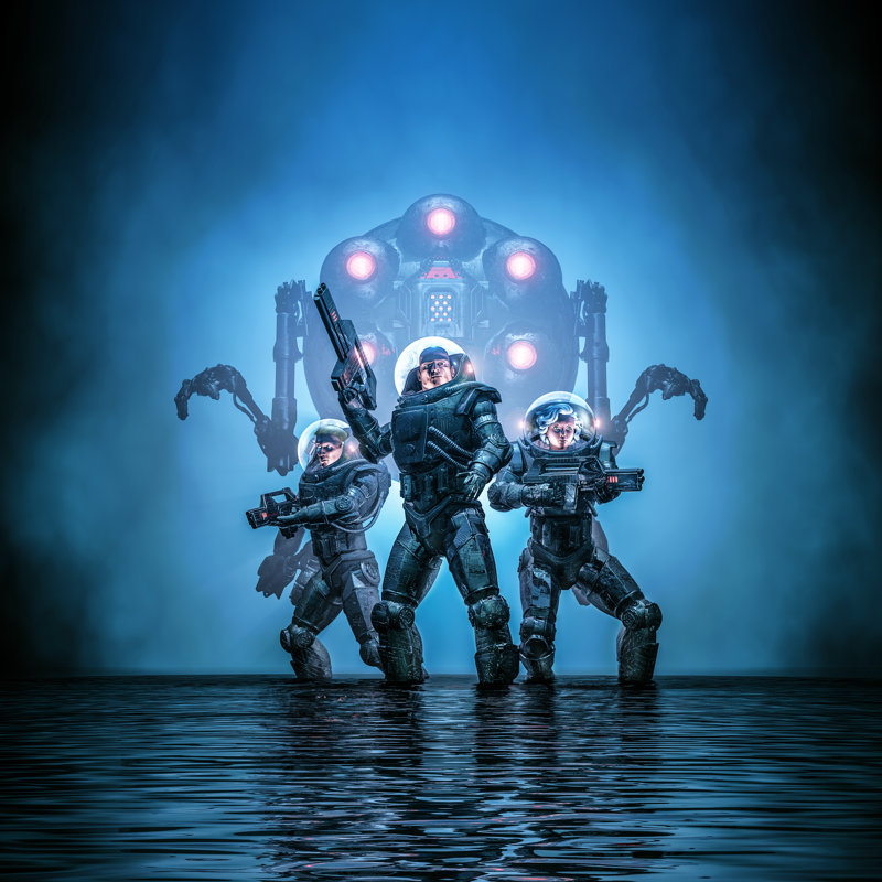 Search Party Augmented by Grandeduc - Wrapped Canvas Print, 76cm H x 76cm W x 3.8cm D