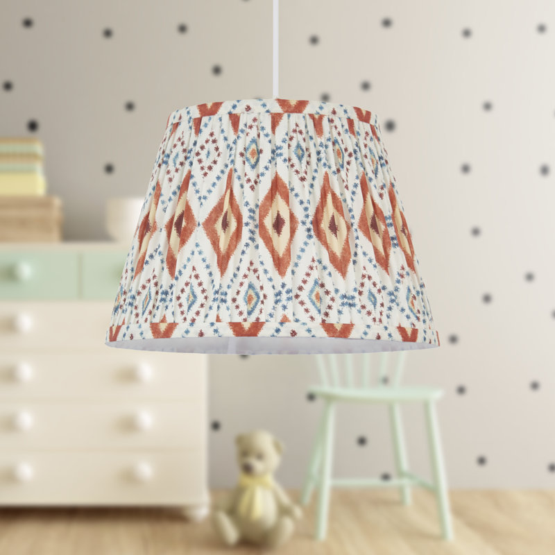 21 cm H Drum Fabric Lamp Shade, Orange