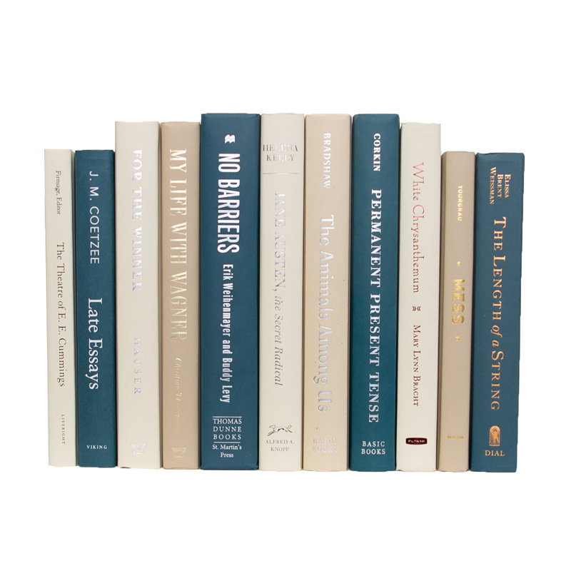 Decorative Books - Northern Shore Book Bundle - 1 Foot of Blue Books