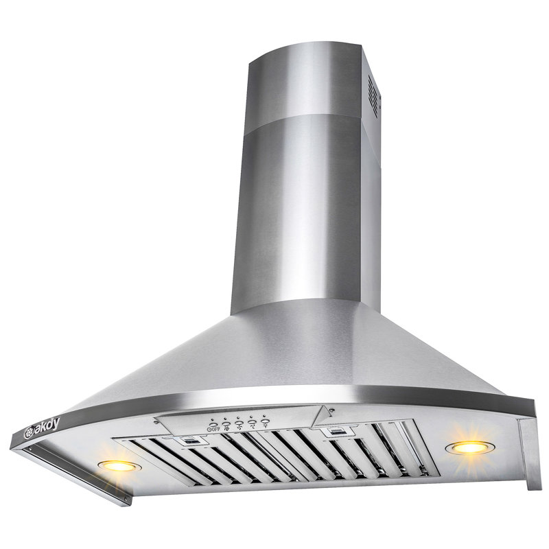 Capot de cuisinière mural convertible 30" 343 PCM pour montage mural, Acier inoxydable brossé