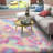 Tie-Dyed Rainbow Fluffy Rugs for Living Room, 5x7 ft Non-Slip Area Rugs Shag Carpet for Nursery Kids Play Room Dorm Office Indoor Modern Plush Carpets Girls-1357008034