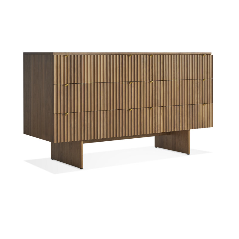 Murmur 6 Drawer Dresser, Walnut Brown