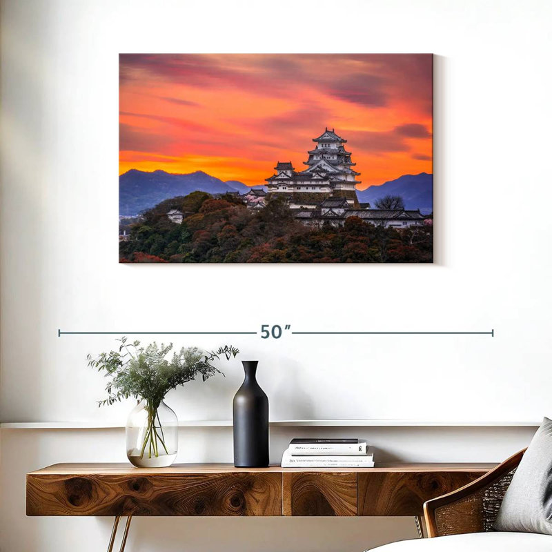 Lilie Himeji Castle Dawn, 24" H x 36" W