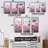 Elegant Geraniums Flowers Field - Flower Field Canvas Wall Art Set-390361827-390361836