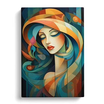 Nouveau Woman Cubism No.2 - Wrapped Canvas