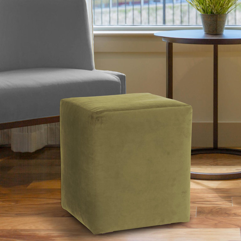 Azemar Box Cushion Ottoman Slipcover, Coffee