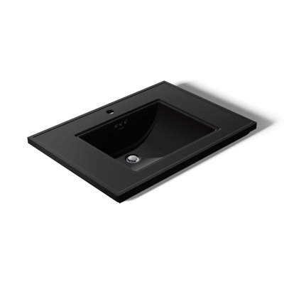 Lavabo de salle de bain sur pied/console de style classique avec perÃ§age pour robinetterie simple