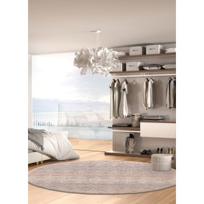 Tapis rond en laine 4 pi 10 po
