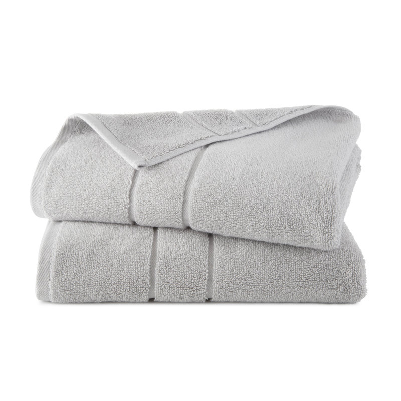 Clean Design Home 100% Cotton Anti-Allergen Bath Towel Set, Gray