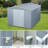 Outdoor Storage Shed with Sloping Roof & Vents, Large Metal Garden Shed with Lockable Doors for Backyard Patio-117279585-117279589