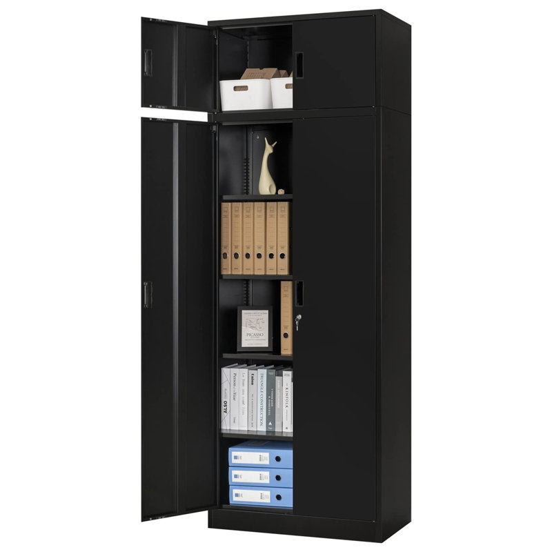Armoire de rangement simple en acier Lynika (H 86,6 po x l 31,5 po x P 15,75 po)