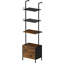 Bibliothèque moderne à 3 niveaux, présentoir, étagère murale en bois avec tiroir-509813629