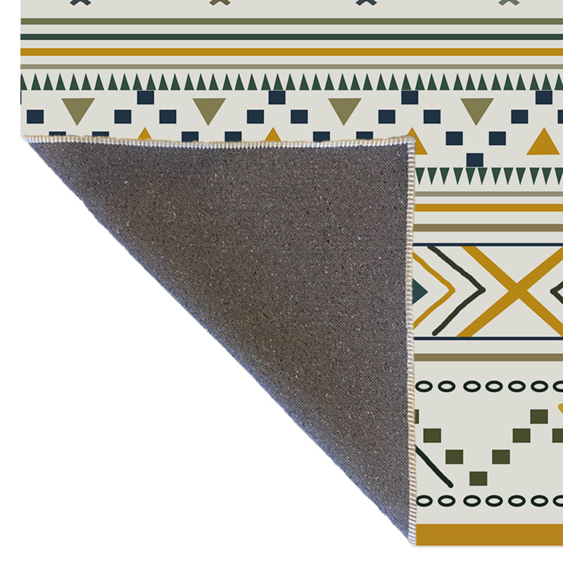 Tapis décoratif multicolore à motif géométrique moderne, Rectangle 4 pi 11,06 po x 7 pi 6,55 po